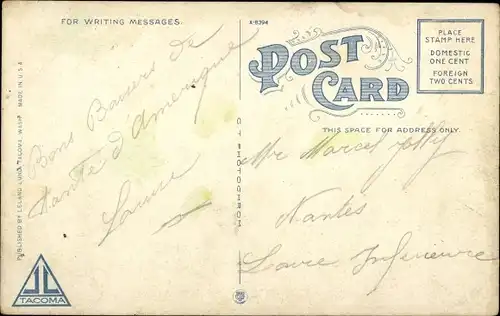 Ak Tacoma Washington USA, Mount Tacoma from Commencement Bay