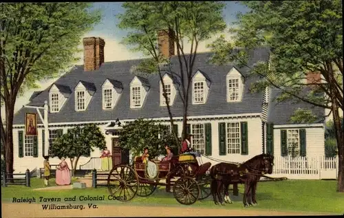 Ak Williamsburg Virginia USA, Raleigh Tavern and Colonial Coach