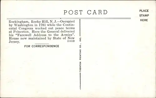Ak New Jersey USA, Rockingham