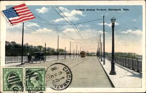 Ak Cincinnati Ohio USA, Ludlow Avenue Viaduct