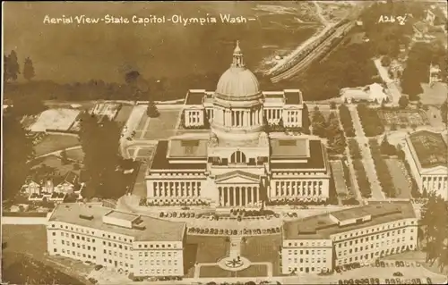 Ak Olympia Washington USA, State Capitol, Luftbild