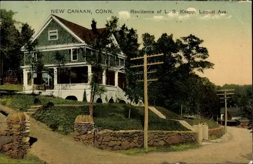 Ak Canaan Litchfield Connecticut USA, Residence of L.S. Knapp, Locust Ave.