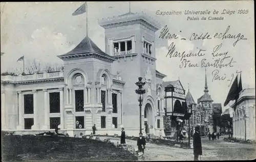 Ak Liège Lüttich Wallonien, Weltausstellung 1905, Palais du Canada