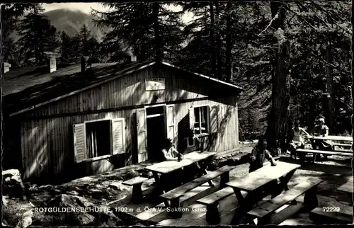 Ak Salzburg, Rotgüldenseehütte, Schutzhütte der Sektion Graz