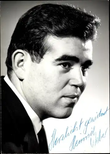 Foto Opernsänger Heinrich Weber, Portrait, Autogramm
