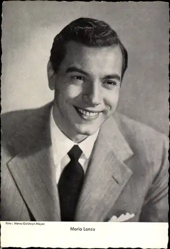 Ak Schauspieler Mario Lanza, Krawatte, Portrait