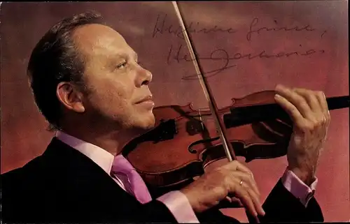 Ak Violinist und Komponist Helmut Zacharias, Autogramm