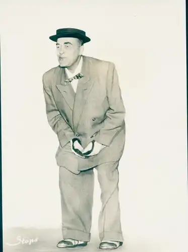 Ak Komiker Stops, Portrait, Autogramm