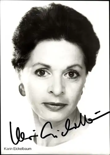 Ak Schauspielerin Karin Eickelbaum, Portrait, Autogramm