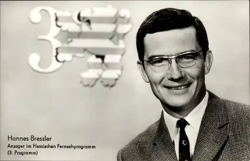 Ak Hannes Bressler, Ansager im Hessischen Fernsehprogramm