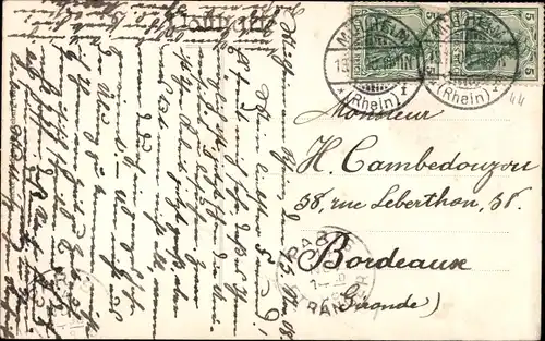 Ak Mülheim Köln am Rhein, Rheinpartie, Dampfer