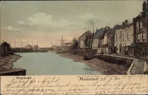Ak Maassluis Südholland, Geerkade