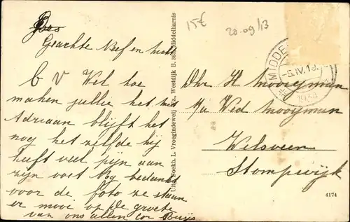 Ak Middelharnis Südholland, Wilhelminastraat