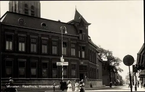 Ak Monster Südholland Niederlande, Raadhuis, Heerenstraat