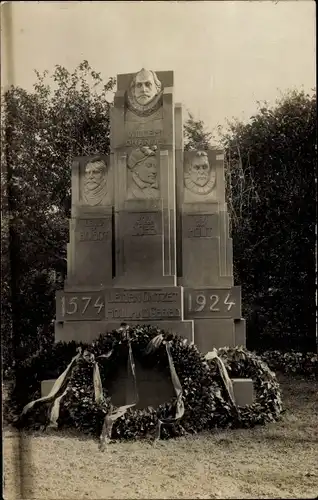 Ak Leiden Südholland Niederlande, Denkmal