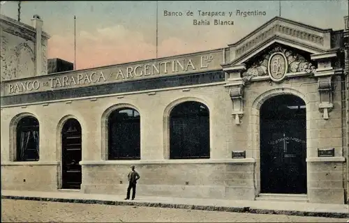 Ak Bahia Blanca Argentinien, Banco de Tarapaca y Argentino