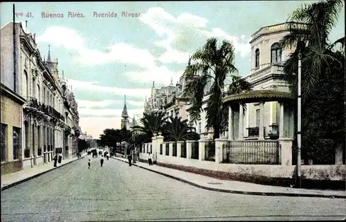 Ak Buenos Aires Argentinien, Avenida Alvear, Straßenansicht