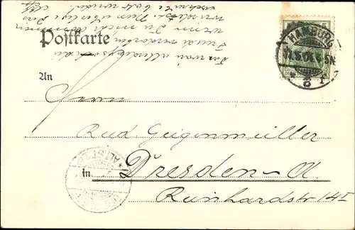 Ak Hamburg, Schnelldampfer Columbia, HAPAG