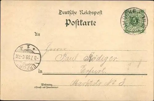 Litho Gehlberg Suhl in Thüringen, Schmücke, Oberhof, Schloss in Oberhof, Gehlberger Mühle, Bahnhof