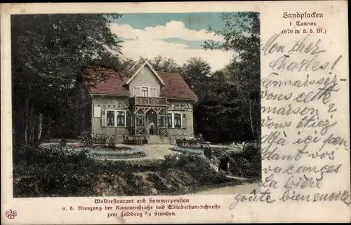 Ak Sandplacken Oberursel im Taunus Hessen, Waldrestaurant und Sommerpension, Kanonenstraße
