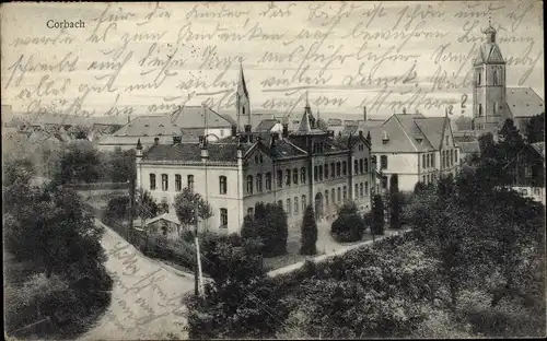 Ak Korbach in Hessen, Teilansicht