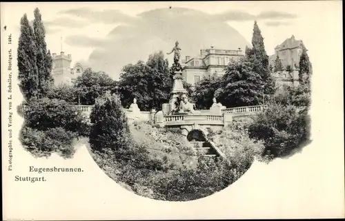 Ak Stuttgart in Württemberg, Eugensbrunnen