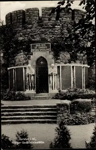 Ak Dorsten in Westfalen, Kriegergedächtnisstätte