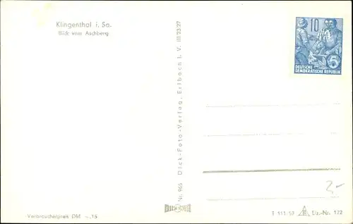 Ak Klingenthal im Vogtland Sachsen, Blick vom Aschberg