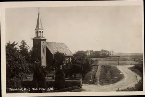 Ak Roswinkel Drenthe Niederlande, Ned. Herv. Kerk