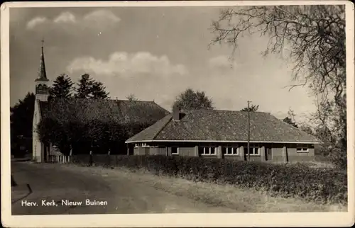 Ak Nieuw Buinen Drenthe Niederlande, Herv. Kerk