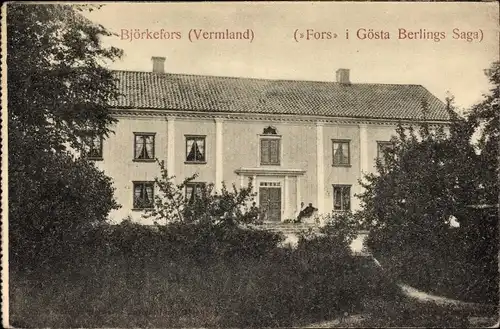 Ak Björkefors Värmland Schweden, Fors i Gösta Berlings Saga