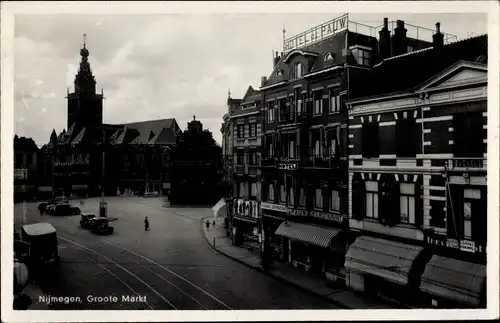 Ak Nijmegen Gelderland, Groote Markt, Hotel de Pauw