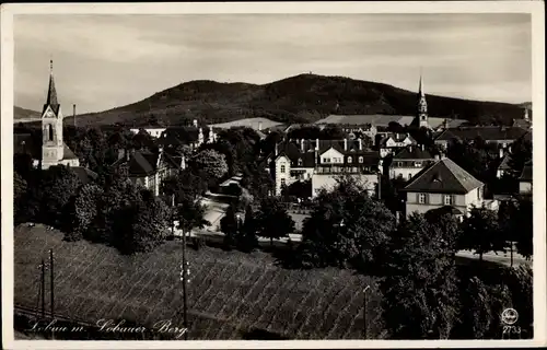 Ak Löbau in Sachsen, Ort mit Löbauer Berg