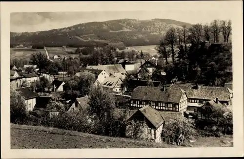 Ak Cunewalde Oberlausitz, Teilansicht des Ortes mit dem Czorneboh