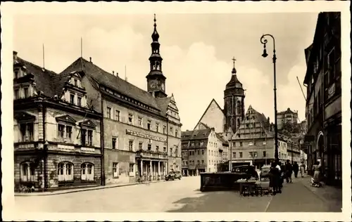Ak Pirna an der Elbe, Markt