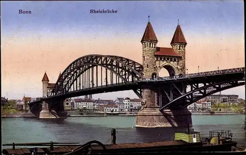 Ak Bonn am Rhein, Rheinbrücke