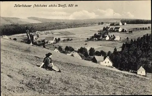 Ak Tellerhäuser Breitenbrunn im Erzgebirge, Ortschaft