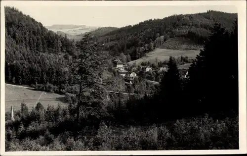 Foto Ak Bärenhecke Johnsbach Glashütte im Osterzgebirge, Zimmermann's Gaststätte, Panorama