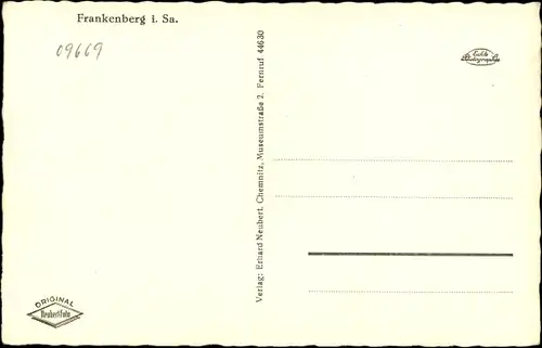 Ak Frankenberg in Sachsen, Schloss Sachsenburg, Schloss Lützelwalde, Stadtansicht, Lützeltal