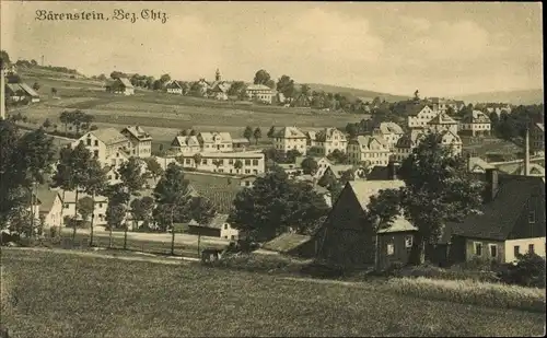 Ak Bärenstein im Erzgebirge, Blick auf den Ort