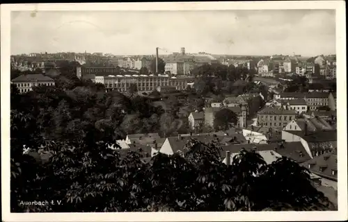 Ak Auerbach im Vogtland Sachsen, Teilansicht, Fabrik