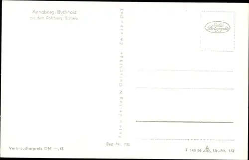 Ak Annaberg Buchholz Erzgebirge, Pöhlberg, Blick auf die Stadt