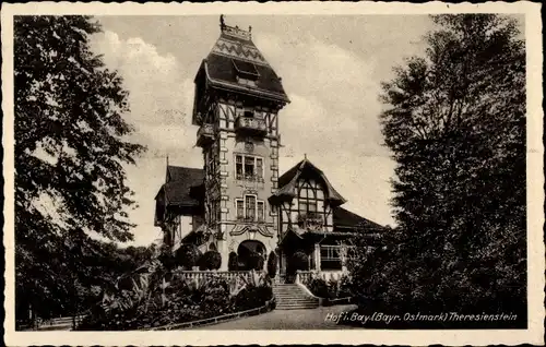 Ak Hof an der Saale Oberfranken Bayern, Theresienstein