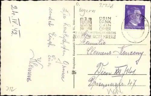 Ak Hof an der Saale Oberfranken Bayern, Theresienstein