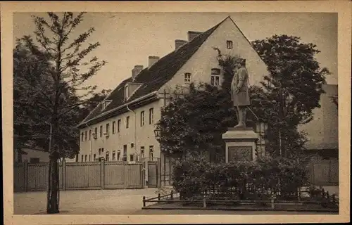 Ak Berlin Neukölln Rixdorf, enkmal Friedrich Wilhelm I. am Richardplatz