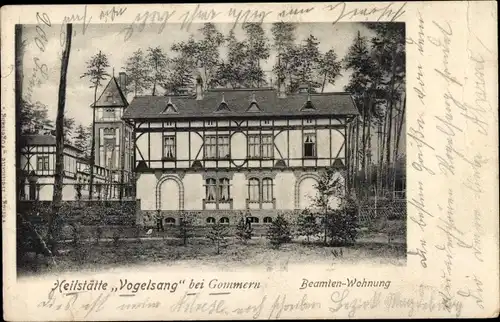 Ak Gommern in Sachsen Anhalt, Heilstätte Vogelsang, Beamtenwohnung