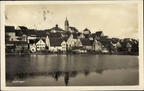 Ak Böblingen in Württemberg, Ortsansicht mit Kirche