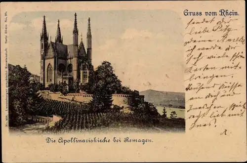 Ak Remagen am Rhein, Apollinariskirche