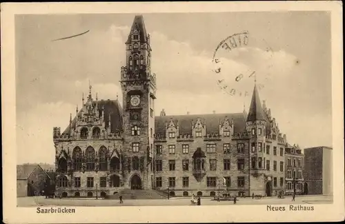 Ak Saarbrücken im Saarland, Neues Rathaus