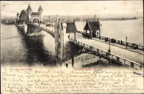Ak Bonn am Rhein, Die neue Rheinbrücke